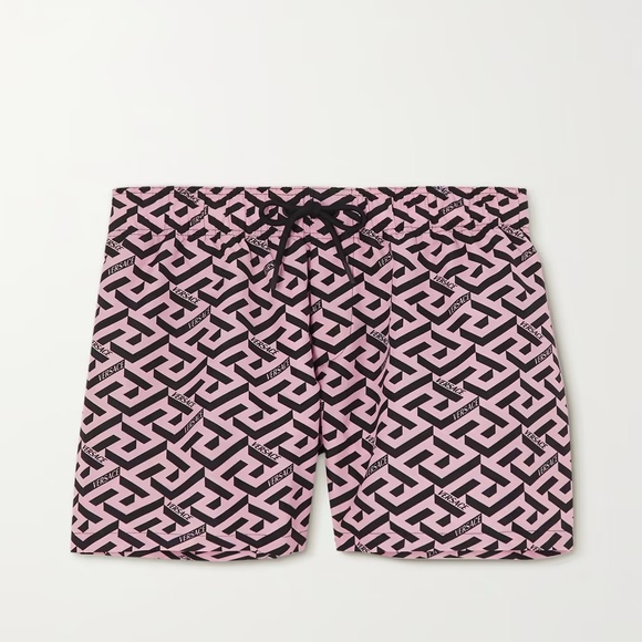 versace printed shell shorts